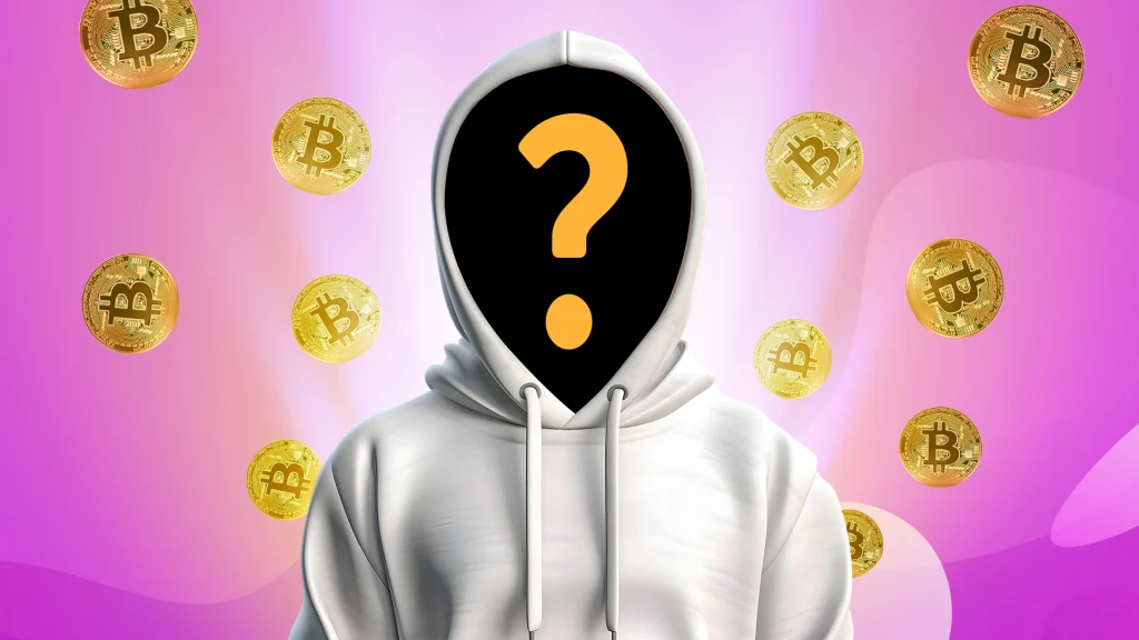 A person in a hoodie stands with a question mark hovering above their head, symbolizing curiosity or uncertainty.